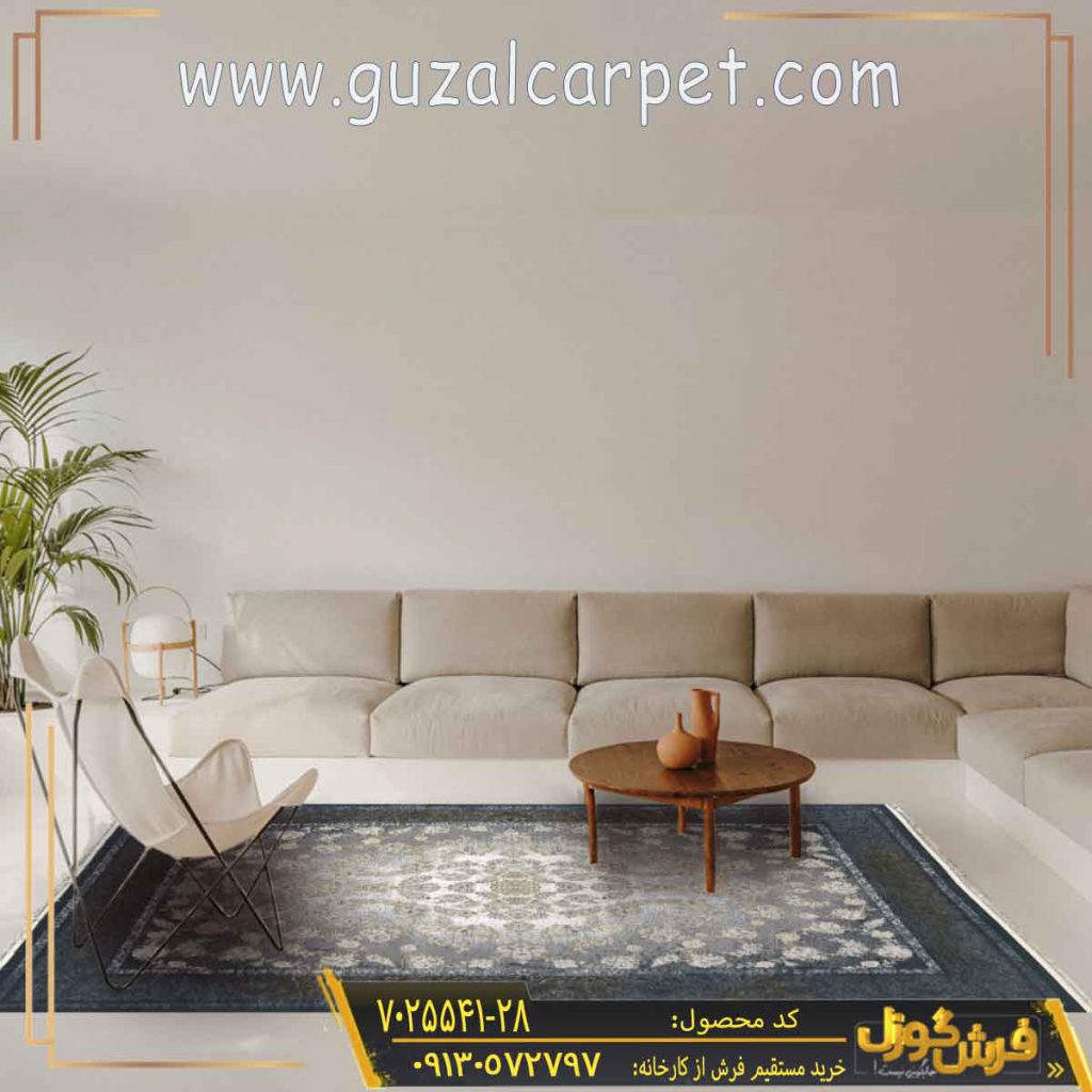 مدل فرش وینتیج دودی طوسی جدید 700 شانه کاشان - طرح گندم زمینه دودی رنگ کهنه نما تراکم 2550 - خرید مستقیم فرش وینتیج کاشان از کارخانه - فرش وینتیج در دکوراسیون