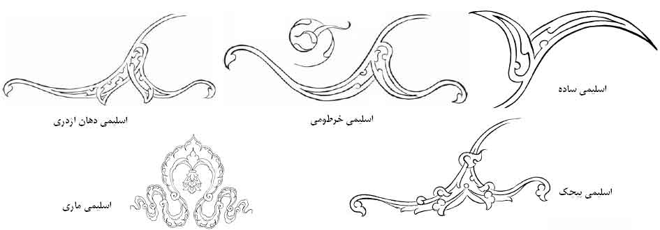انواع نقوش اسلیمی