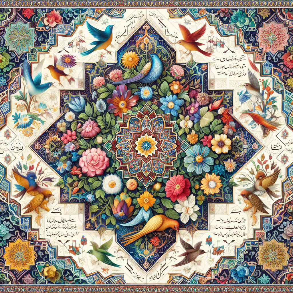 ترکیبی از هنر و معماری ایرانی و اسلامی - تاثیر هنر اسلامی بر طرح افشان ایران