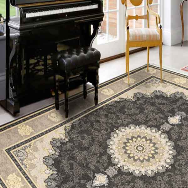 فرش طرح افشان ترنج دار 1500 شانه کاشان